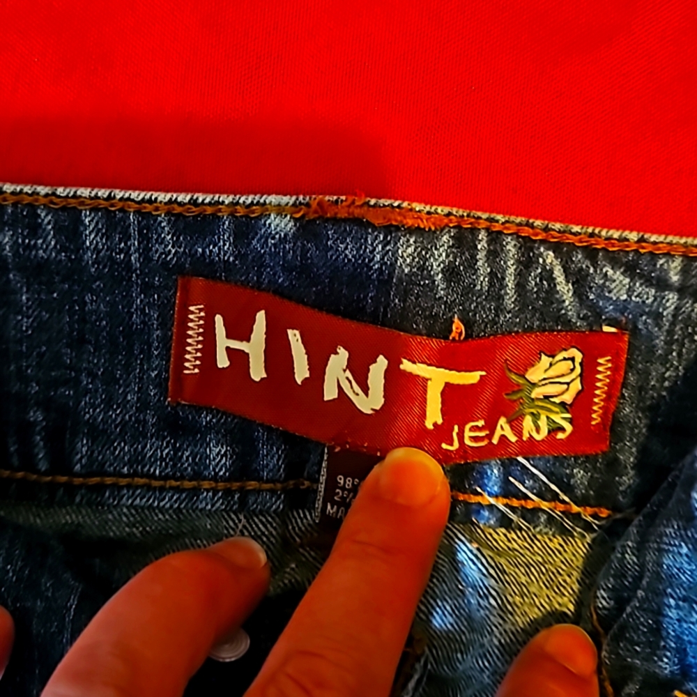 Hint jean mini skirt